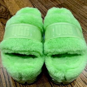 Ugh Size 8 Fluffita in neon green.  New but no box.  Never worn.